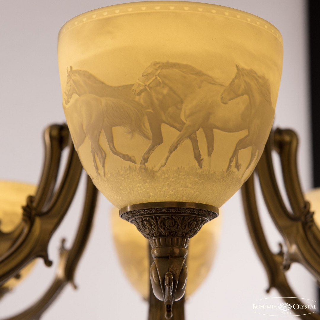 Торшер бронзовый 72009T/8/210 FP P1 U Horse