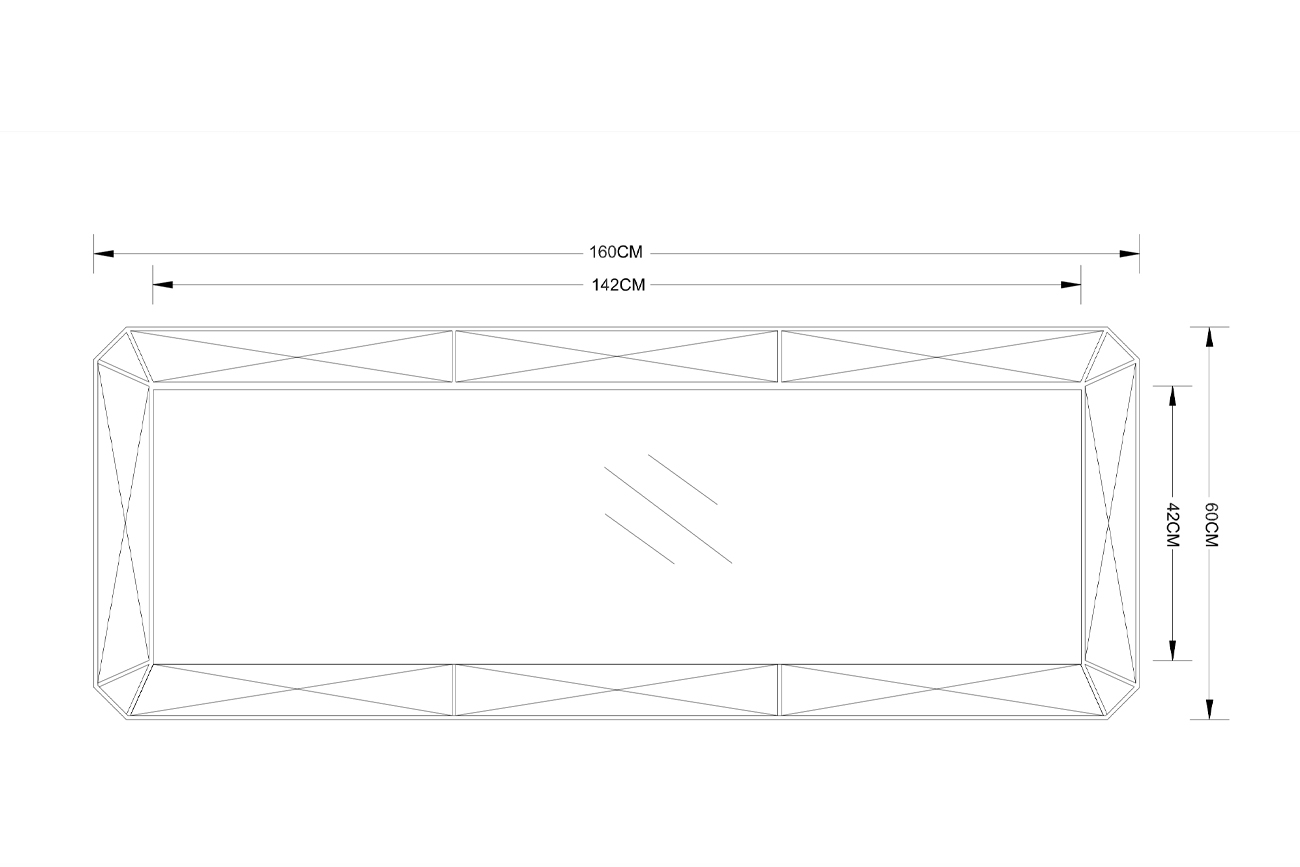 Зеркало с фактурной зеркальной отделкой Garda Decor 19-OA-9186
