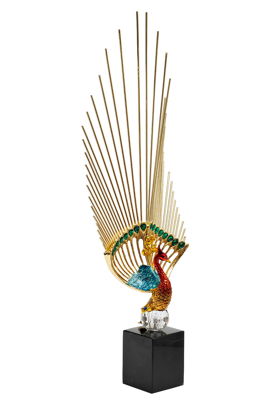 Статуэтка Жар-птица с золотым востом Garda Decor 55RD6932