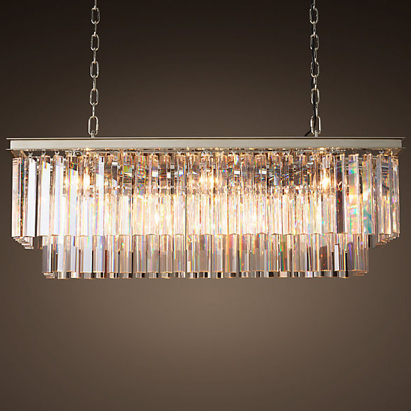 Люстра Rh 1920S Odeon Clear Glass Fringe Nickel By Imperiumloft