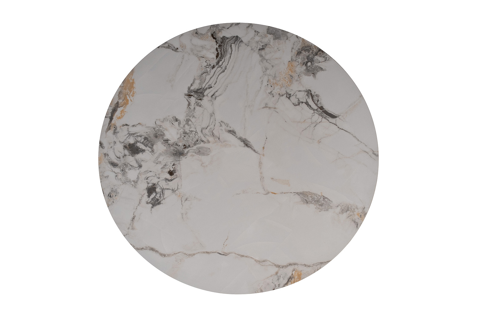 Стол журнальный круглый керамогранит белый Garda Decor 76AR-63042