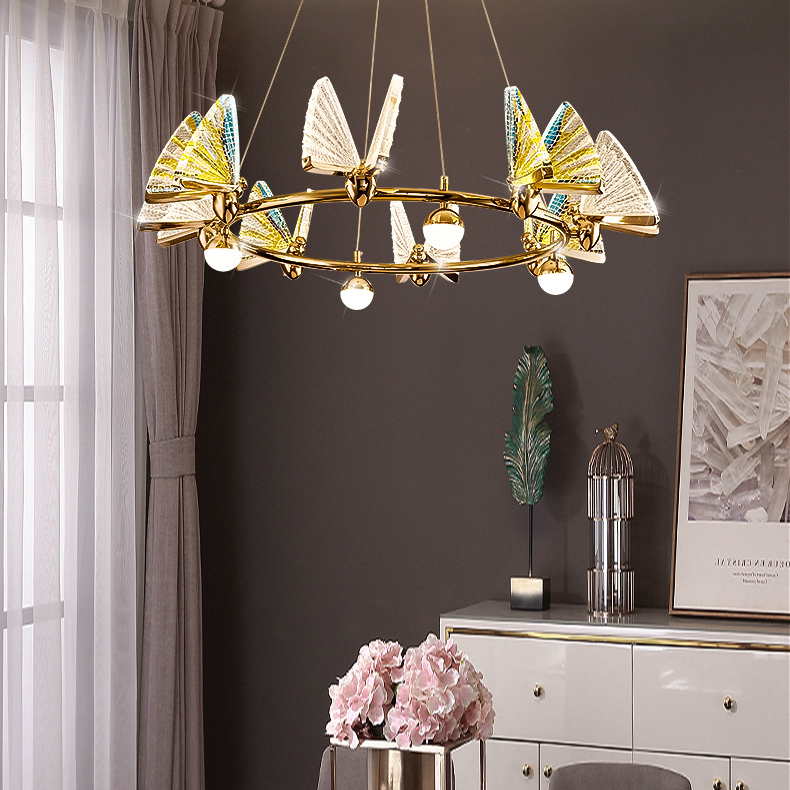 Подвесная люстра AMELIS LUX D83 Transparent Трехцветный свет by ImperiumLoft