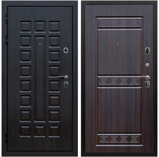 Дверь входная Graf Люксор 3К Шагрень черная / МДФ 10 мм ФЛ-242 Эковенге