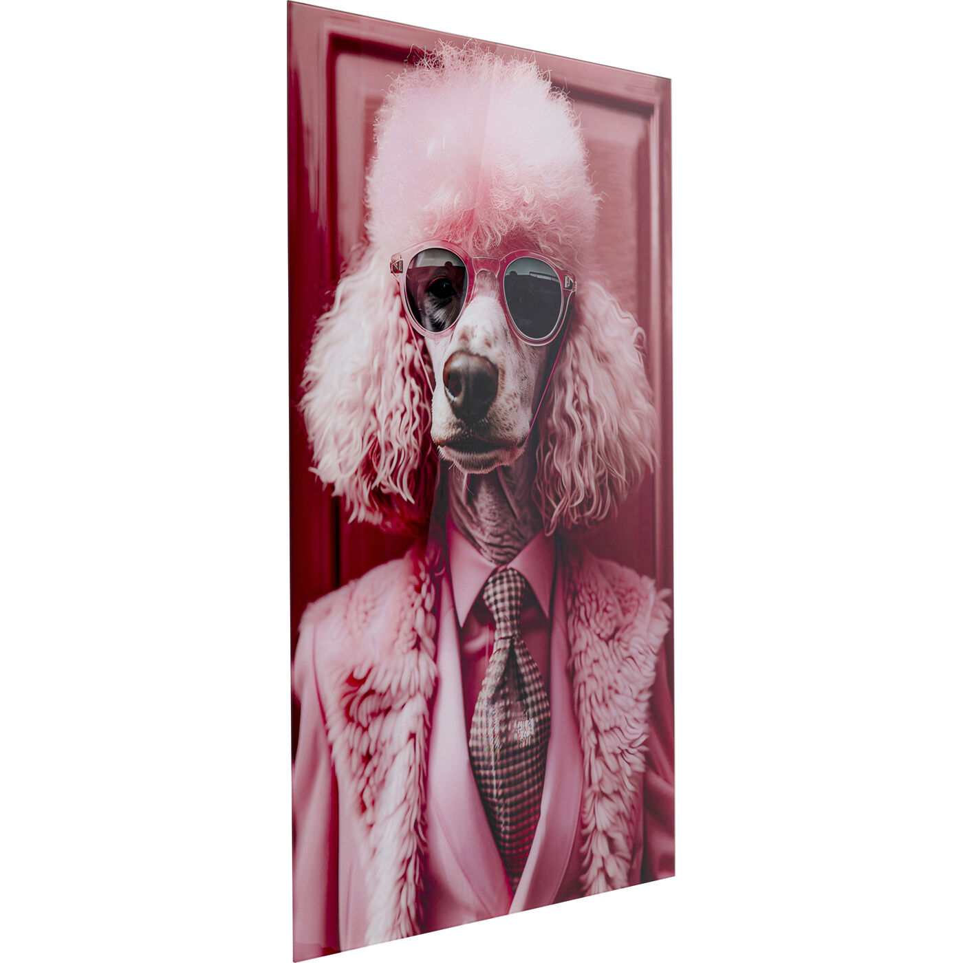 Картина стеклянная Pink Poodle 50x40cm KARE 57833