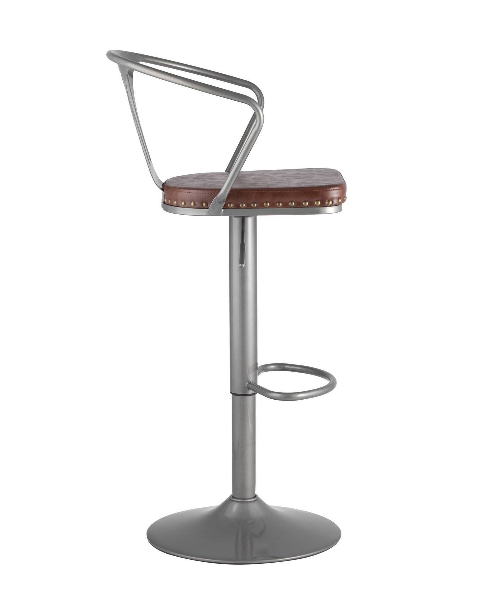 Стул барный TOLIX ARMS SOFT серебристый Stool Group