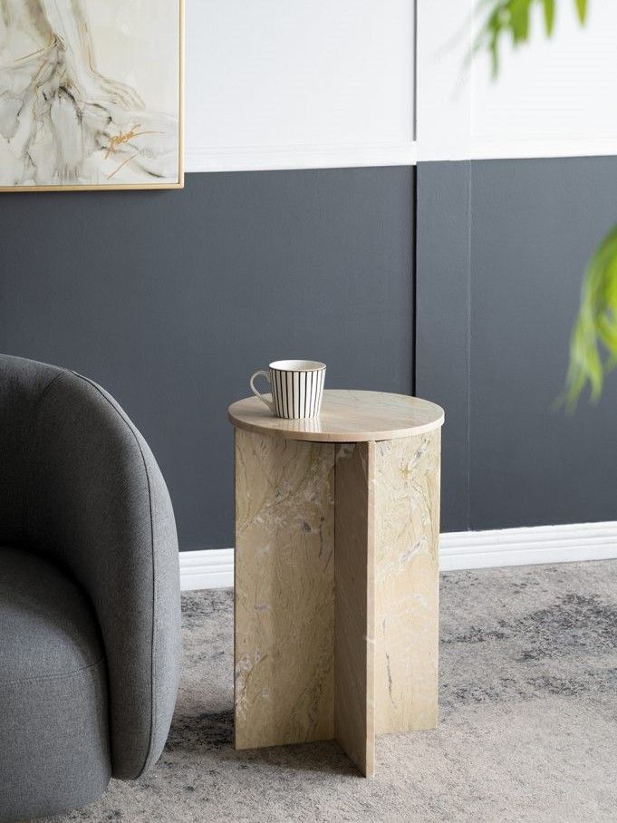 Столик интерьерный из белого мрамора Glasar 60930