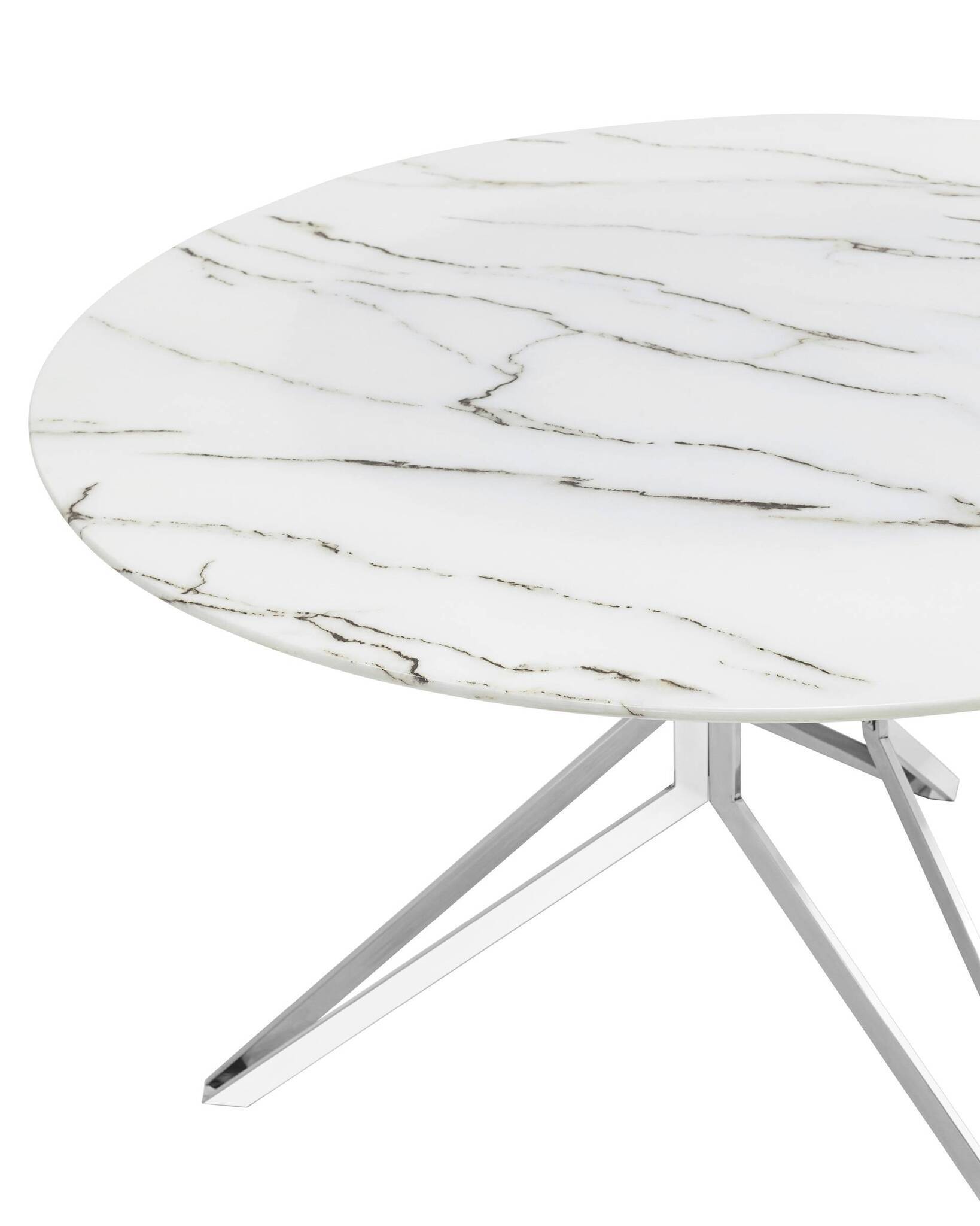 Стол обеденный Балтимор D120 белый стеклянный Stool Group