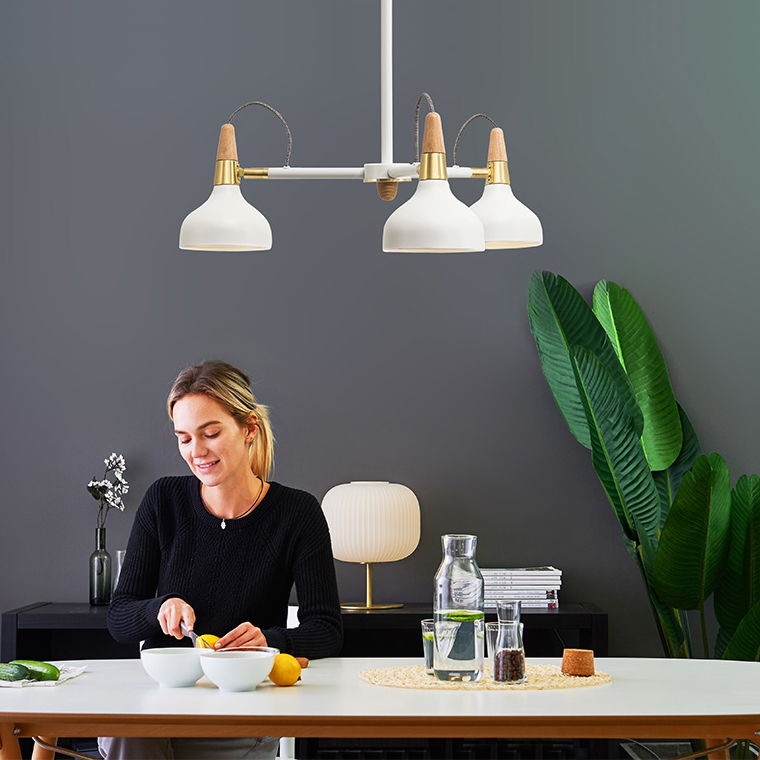 Люстра на штанге OPLAND A 5 lamps White by ImperiumLoft