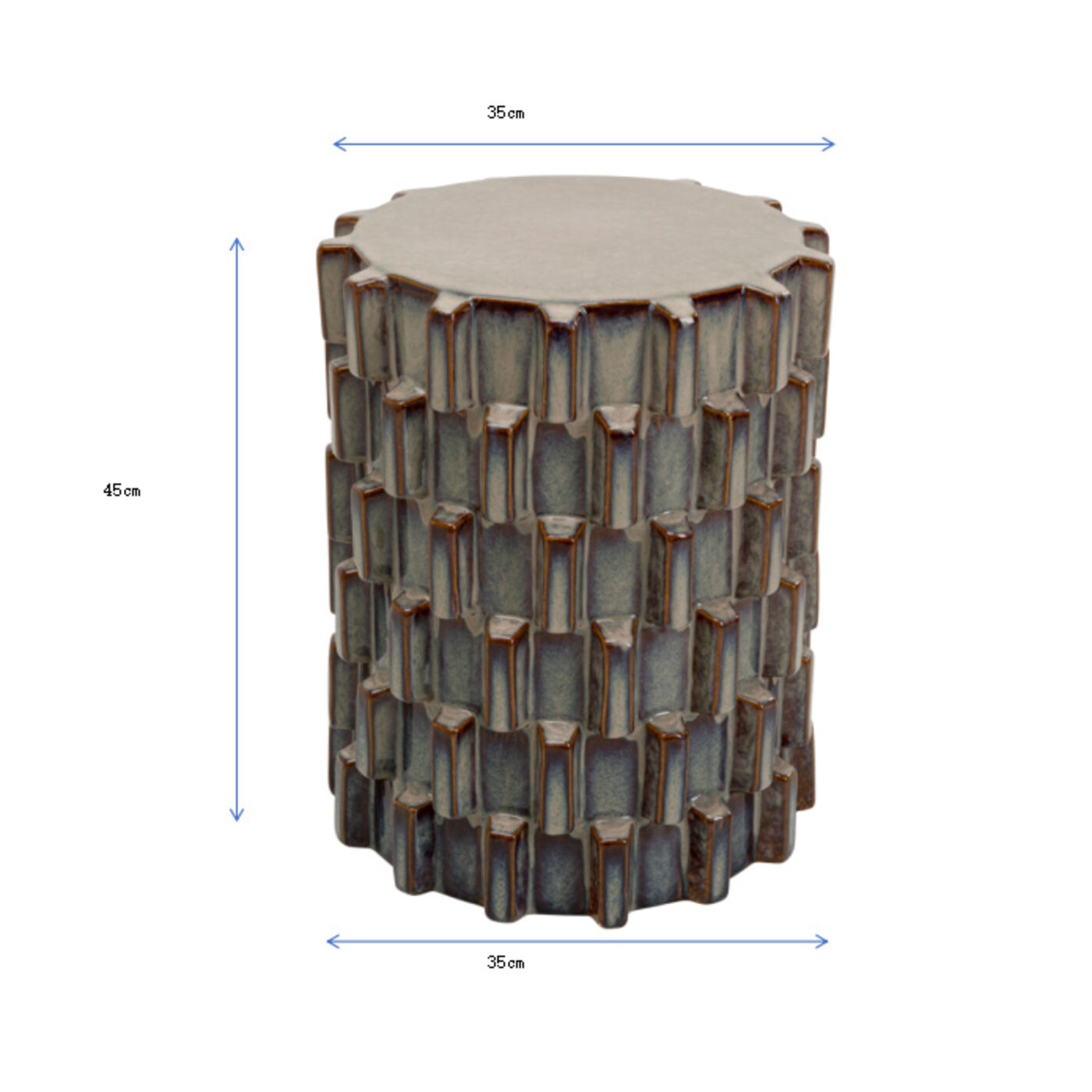 Стол приставной Arrivato Sting Blue Ø35cm KARE 71029