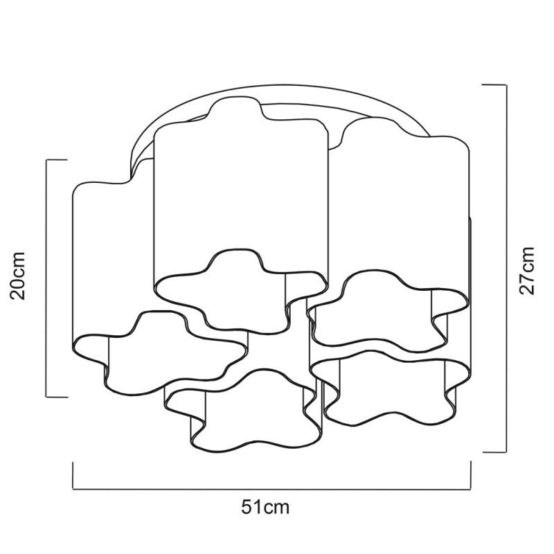 Накладная люстра Arte Lamp A3479PL-5CC