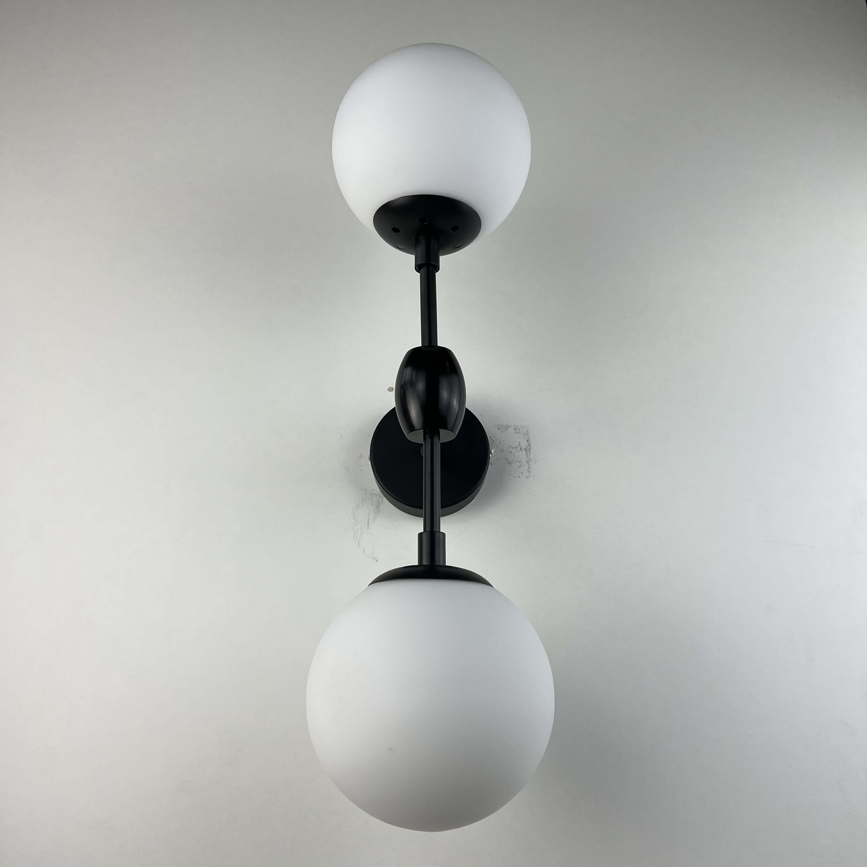 Бра Modo 2 Globes Black And White Glass By Imperiumloft