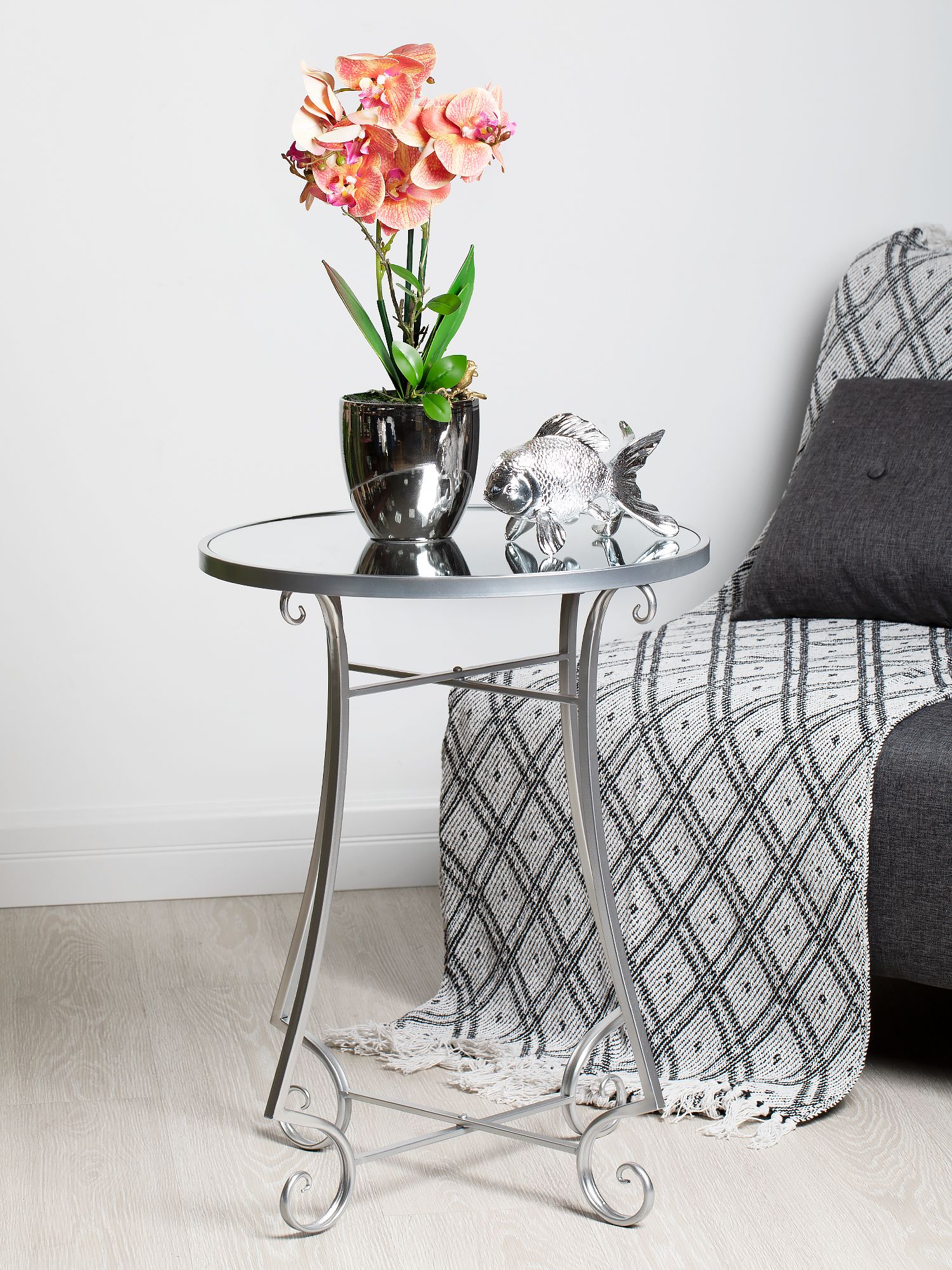 Столик интерьерный с зеркальной столешницей Glasar 54-245