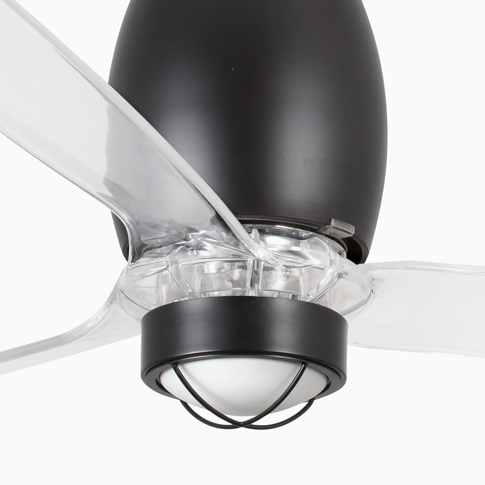 Потолочный вентилятор Eterfan LED мат. черный/прозрачный 128 см Faro