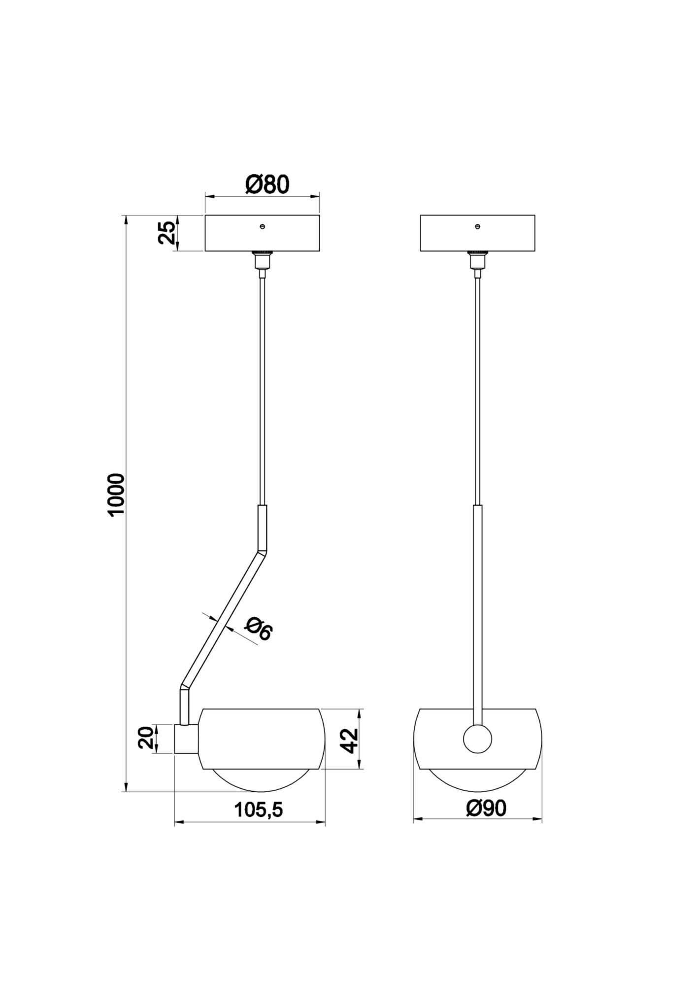 Подвесной светильник Maytoni MOD072PL-L8B3K