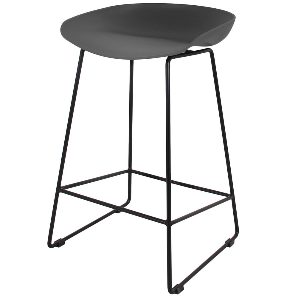 Стул полубарный Neo чёрный с чёрными ножками Bradex Home FR 0698