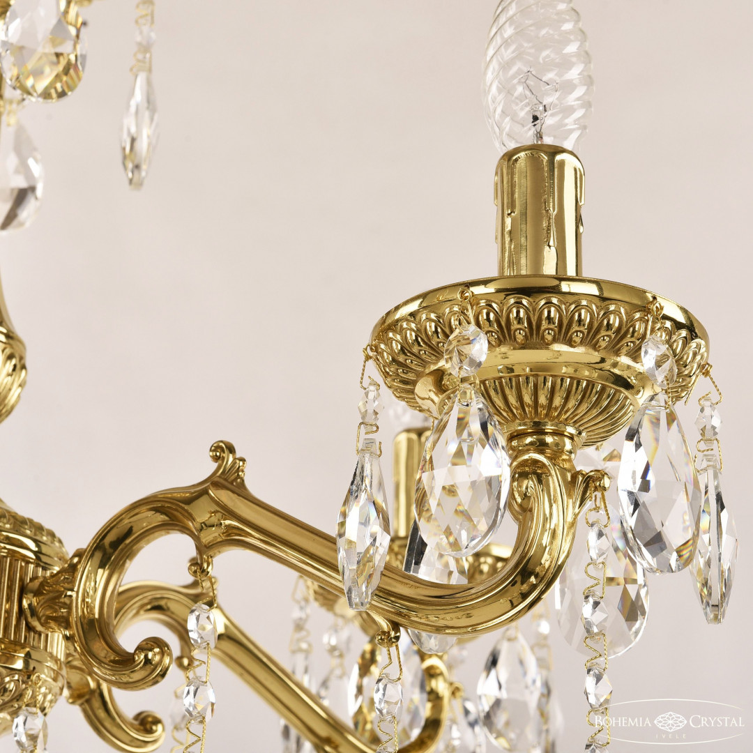 Люстра бронзовая с хрусталём 75102/5/175 A G