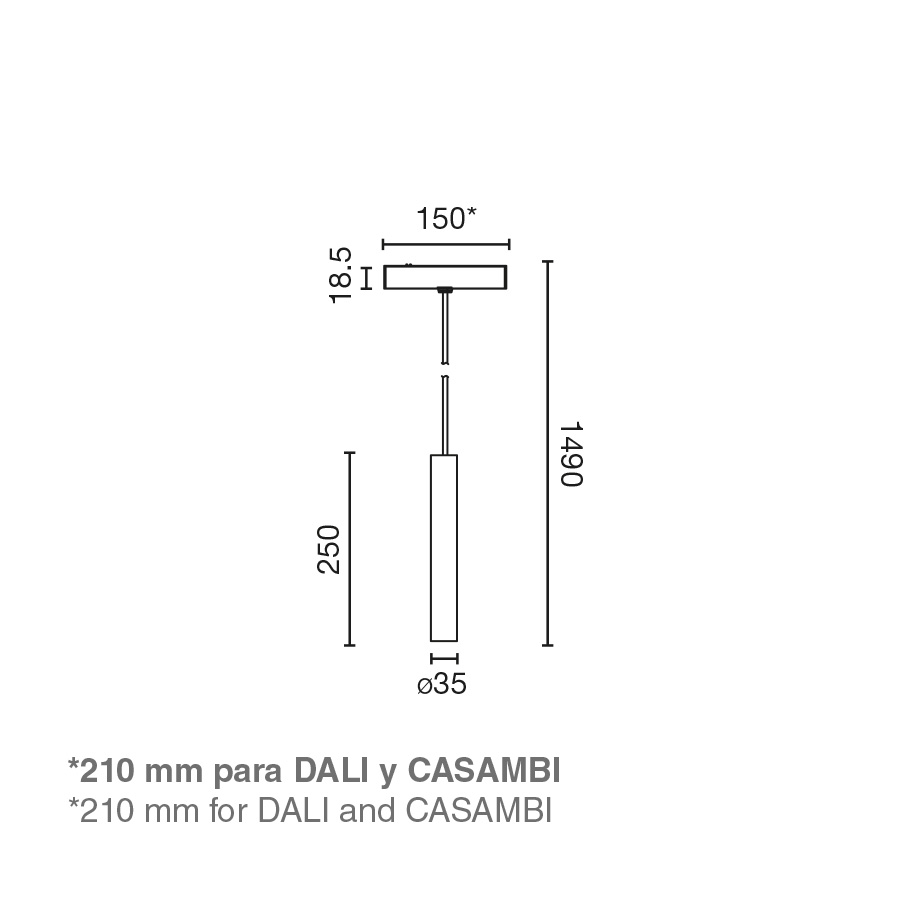 Подвесной светильник NESO SLIM TOP 3000K 40 GRADOS черный CASAMBI Faro