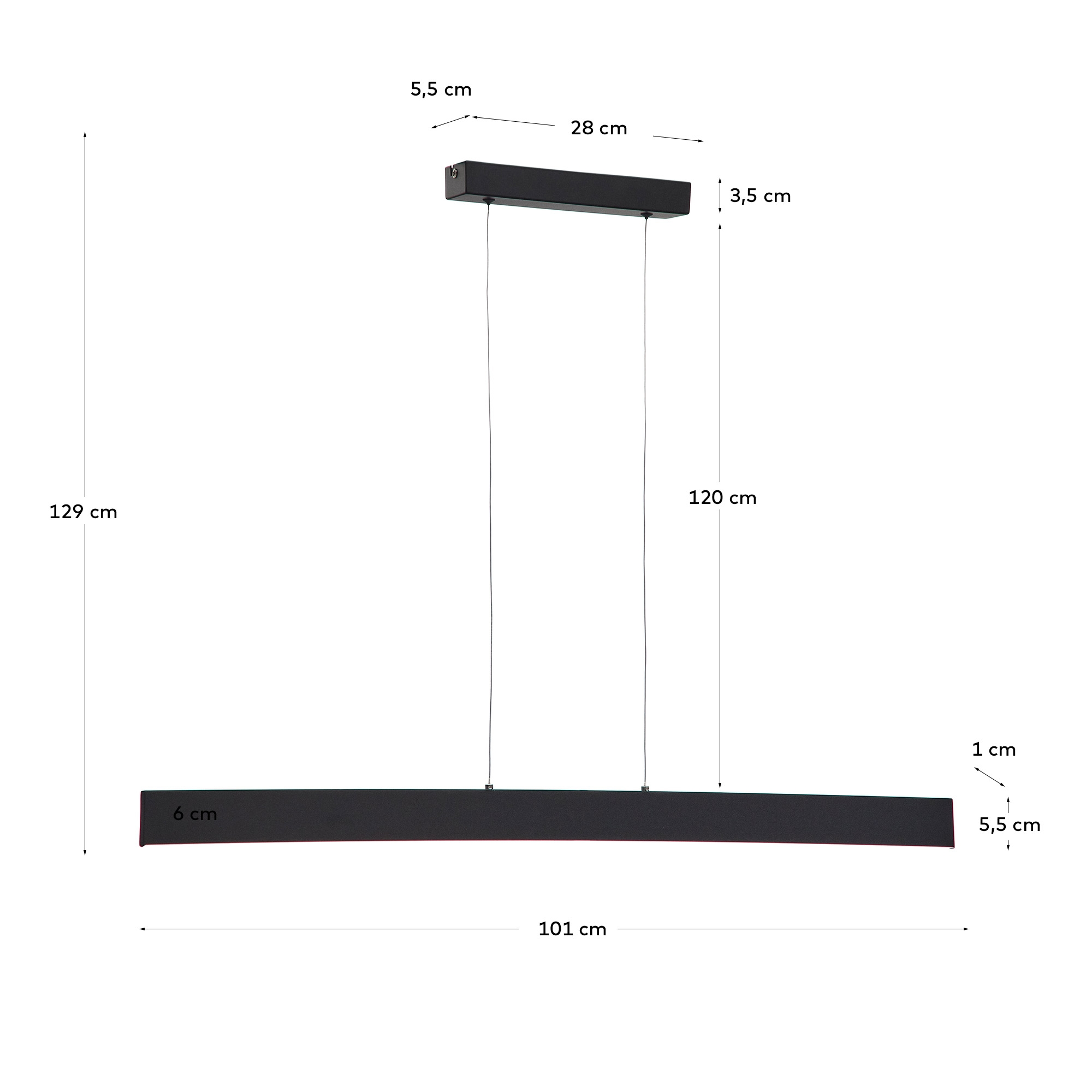 Boadella Подвесной светильник в черном цвете La Forma (ex Julia Grup)