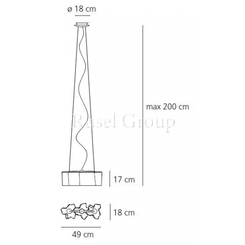 Подвесной светильник Artemide LOGICO SOSPENSIONE MICRO 3 in linea