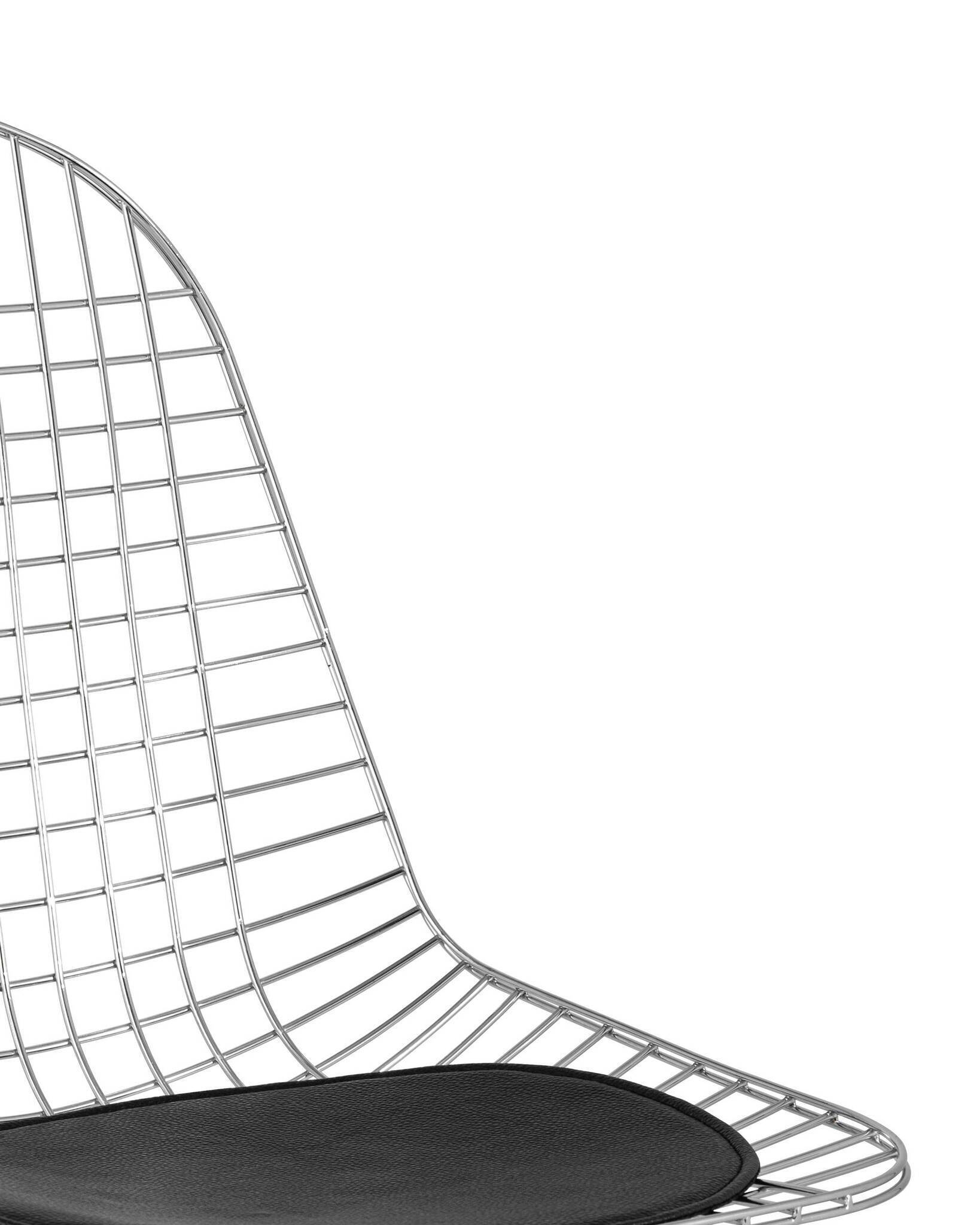 Стул обеденный Eiffel хромированный с черной подушкой Stool Group