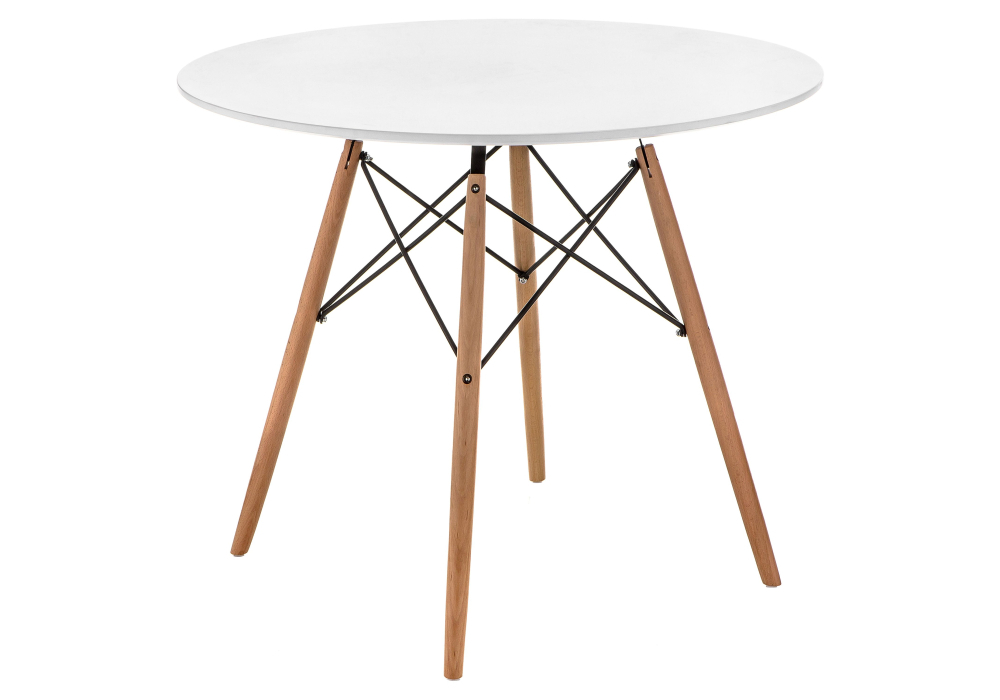 Стол деревянный Woodville Table 80 white / wood 15363