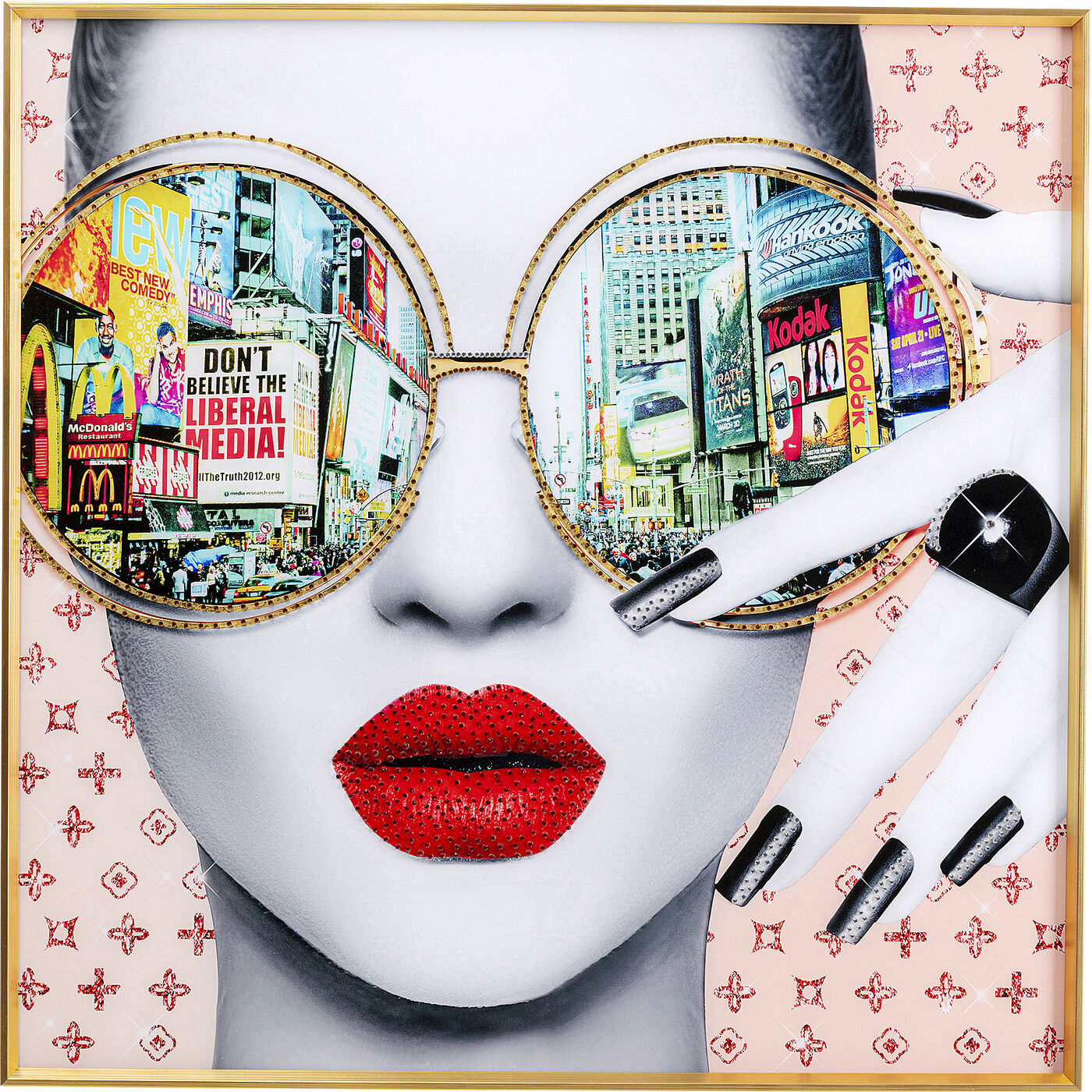 Картина в раме Times Square View 80x80 см KARE 56413