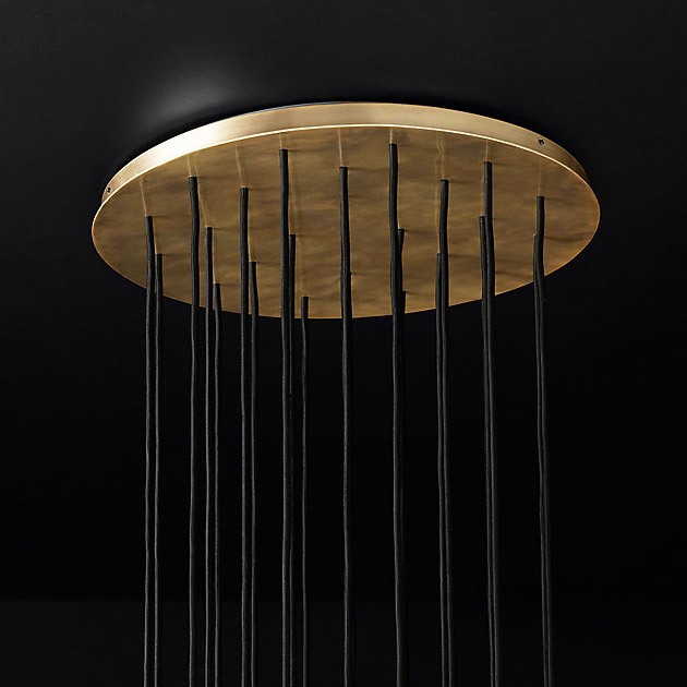 Подвесной светильник Restoration Hardware Boule De Cristal Round Cluster 24" Lacquered Burnished Brass