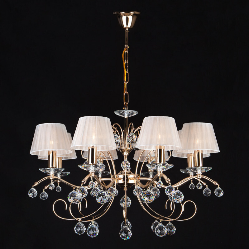 Подвесная люстра Eurosvet 10058/8 золото/прозрачный хрусталь Strotskis