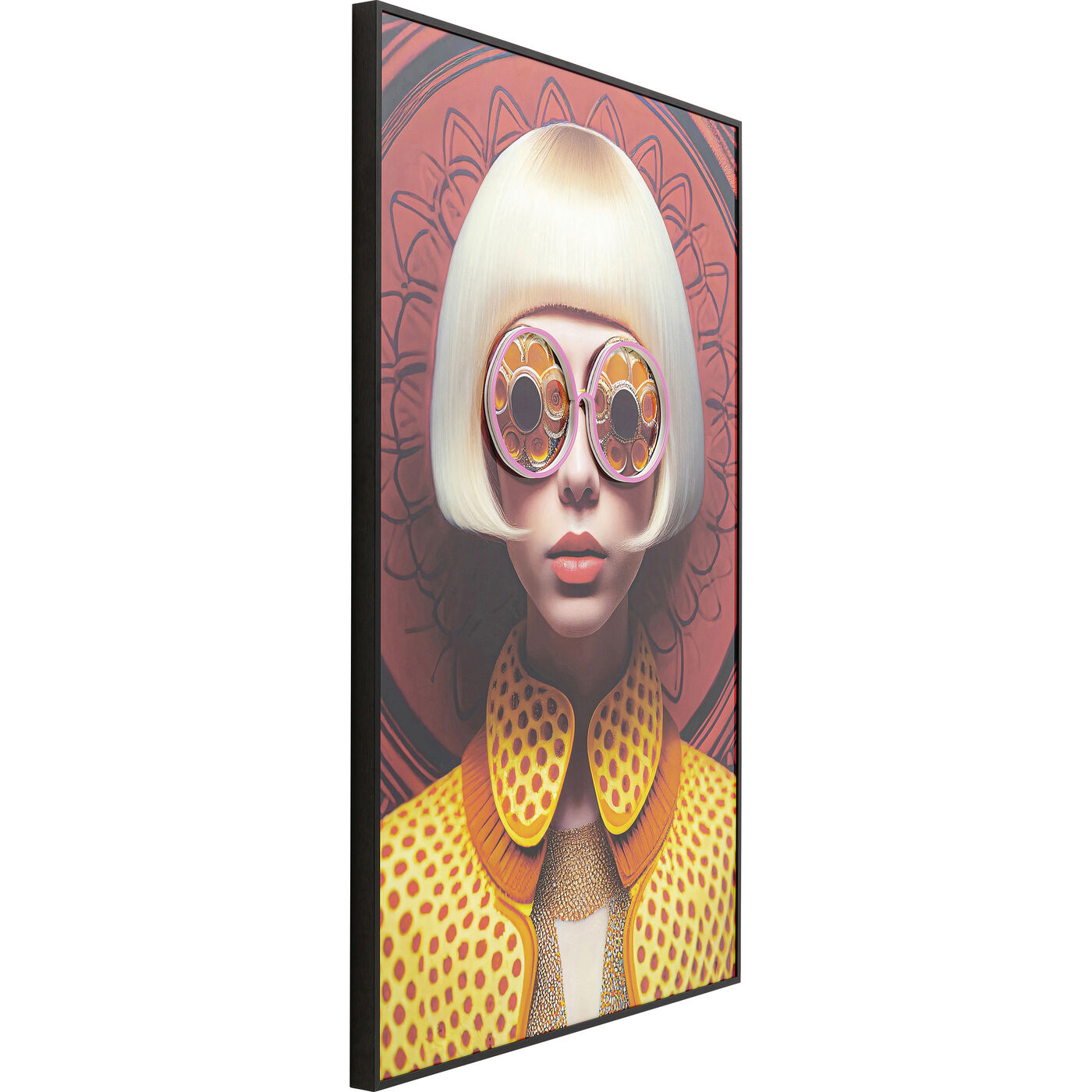 Картина в раме LED Fancy Blonde Lady 75x55cm KARE 57828