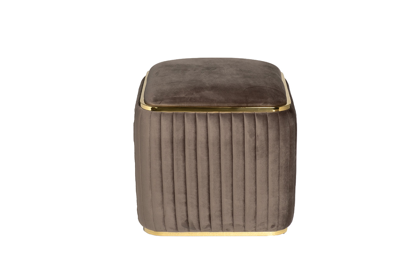 Пуф Glarus велюровый коричневый Garda Decor 102AN-PUF-1300-KOR