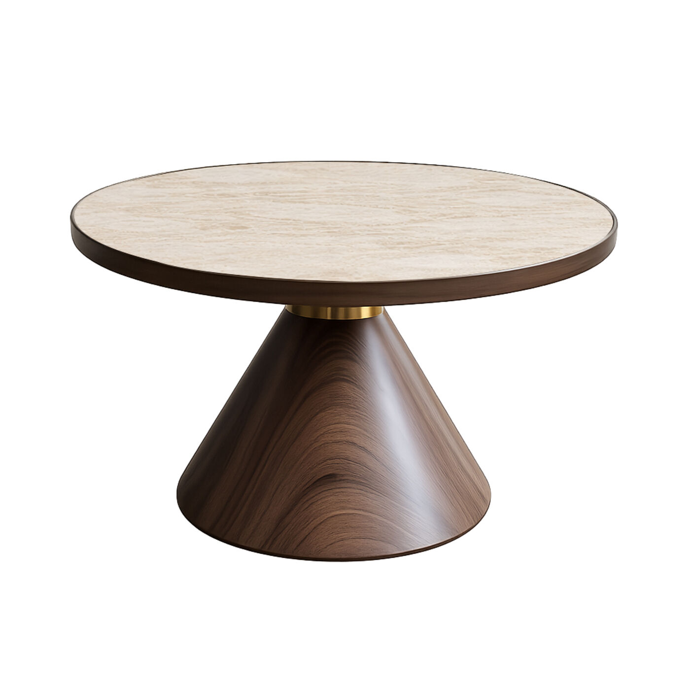 Стол кофейный Cono Travertin Ø70cm KARE 71332