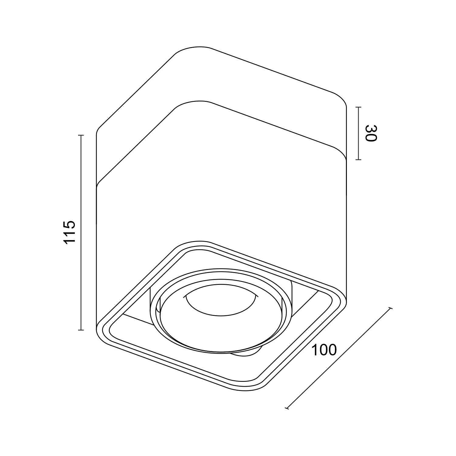 Накладной светодиодный светильник Ledron TUBING Wooden 30 White