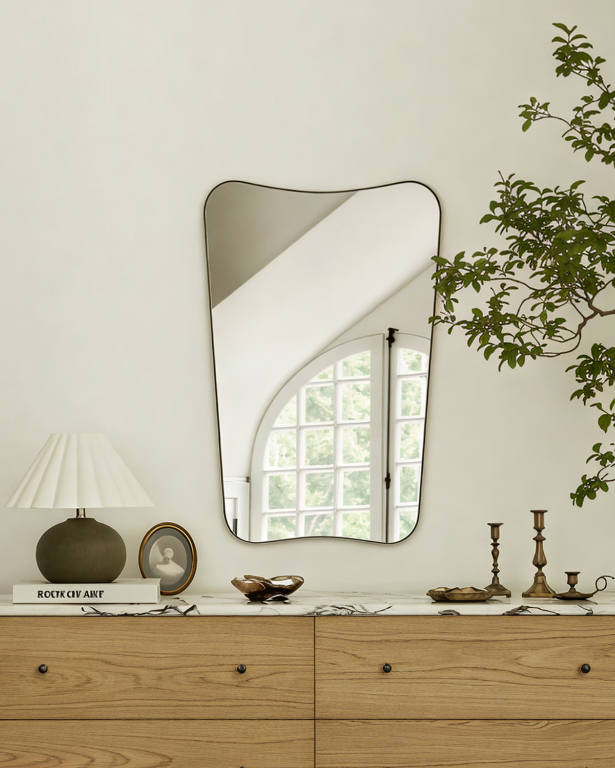 Черное зеркало в раме Кейн Louvre Home DWM140824PND