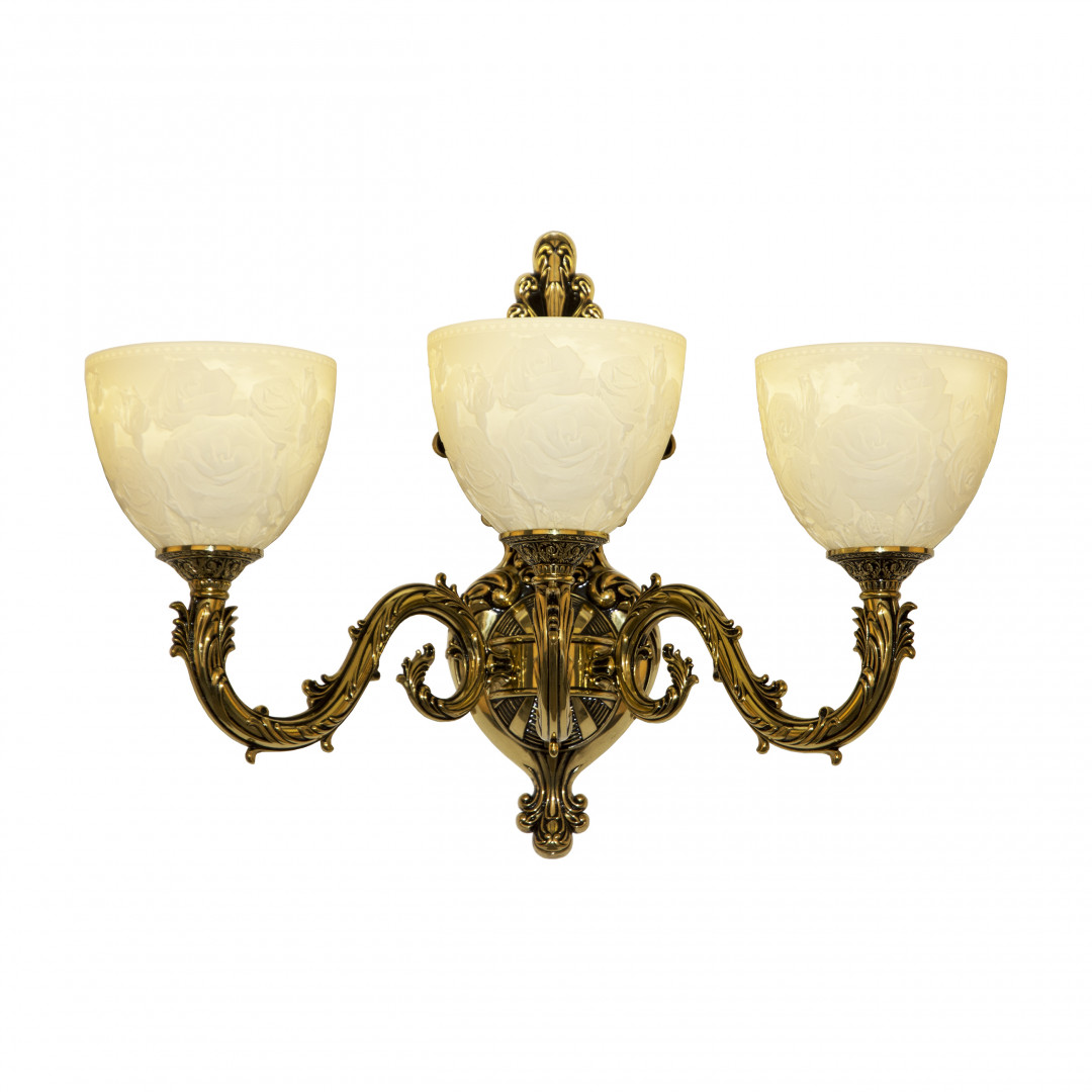 Бра бронзовые с хрусталём 7101B15/3/210 GB P1 U Rose