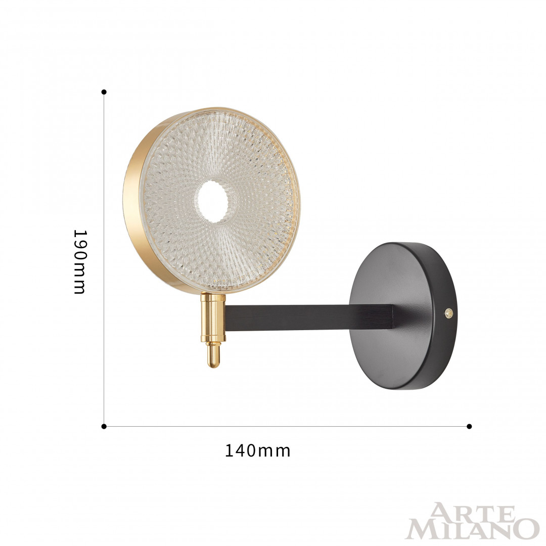 Бра светодиодные 272079/1B BK/GD Arte Milano