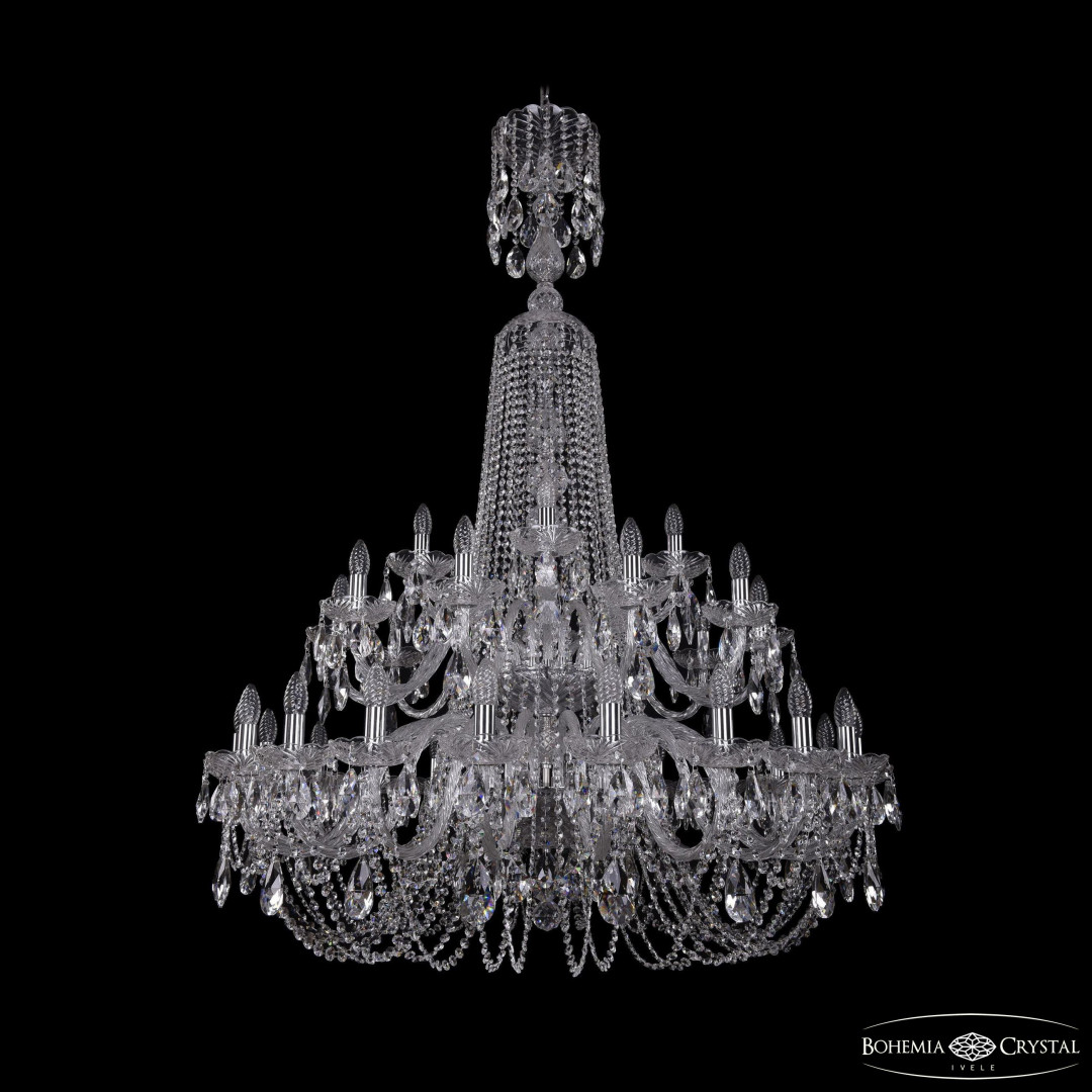 Люстра хрустальная 1402/20+10+5/400/XL-160/2d Ni