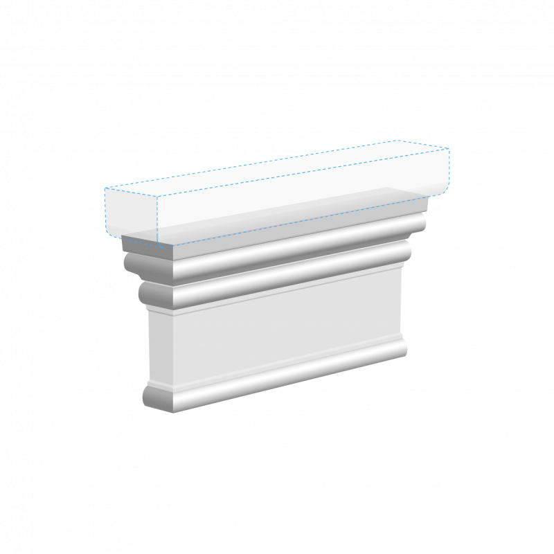 Декор. эл-т верхний Ultrawood арт. D 4100 (195x89x30)