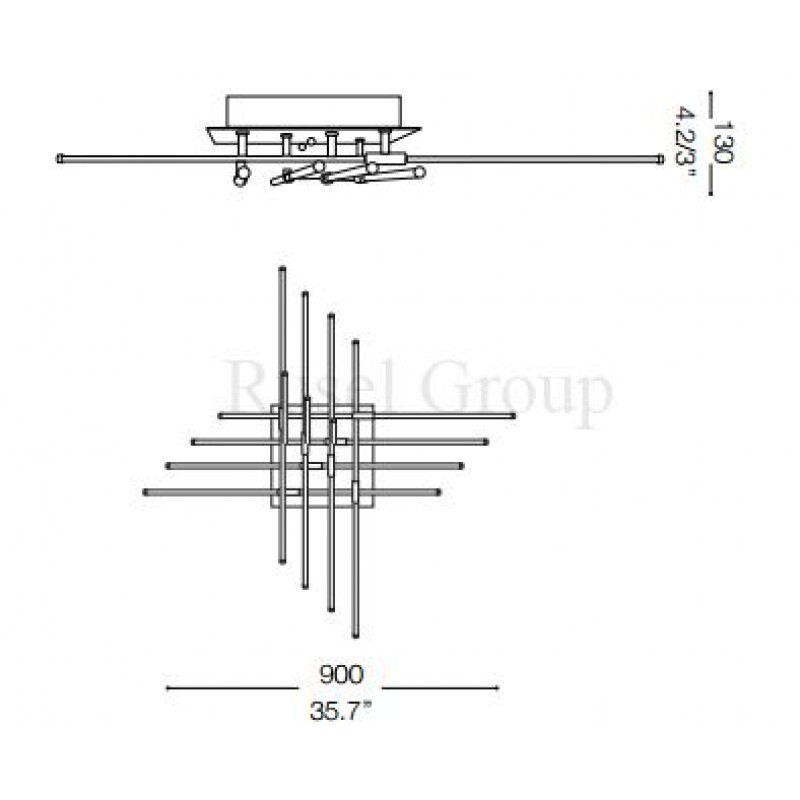 Настенно-потолочный светильник Ideal Lux CROSS PL480