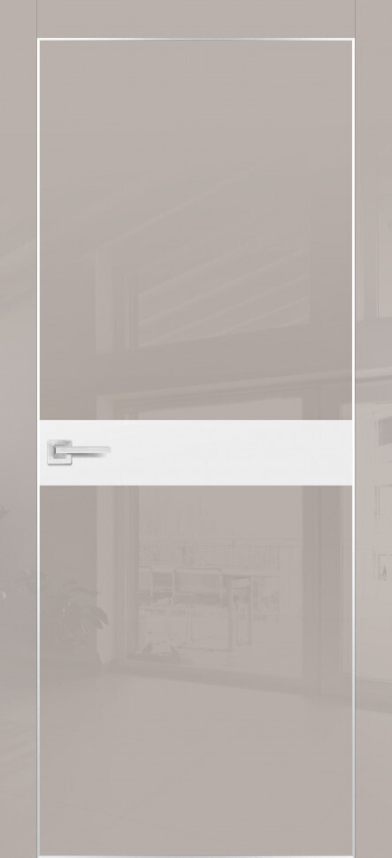 Межкомнатная дверь Graf HGX-13 Белый мателак Латте глянец (2000 х 700)