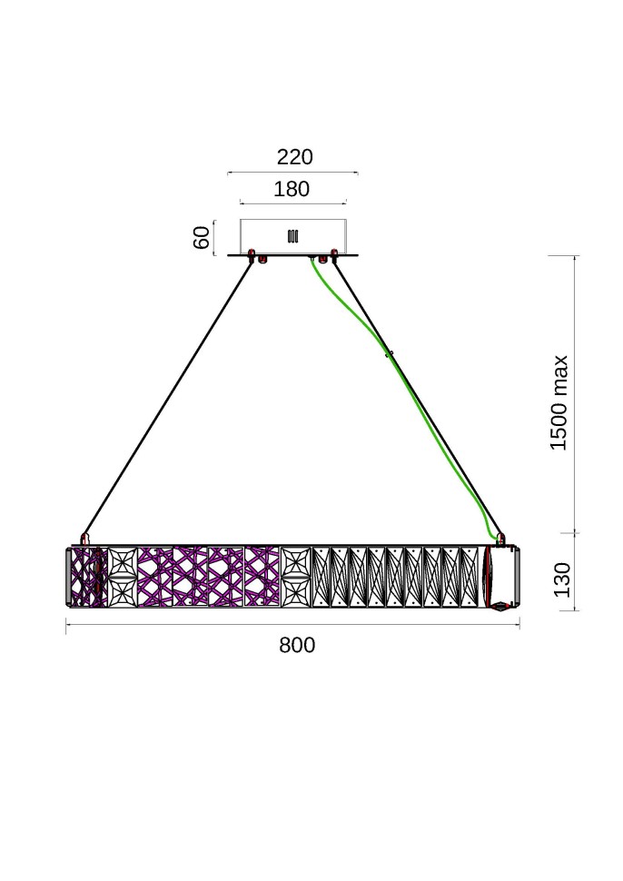 Люстра подвесная Fluorite FL1068-8P