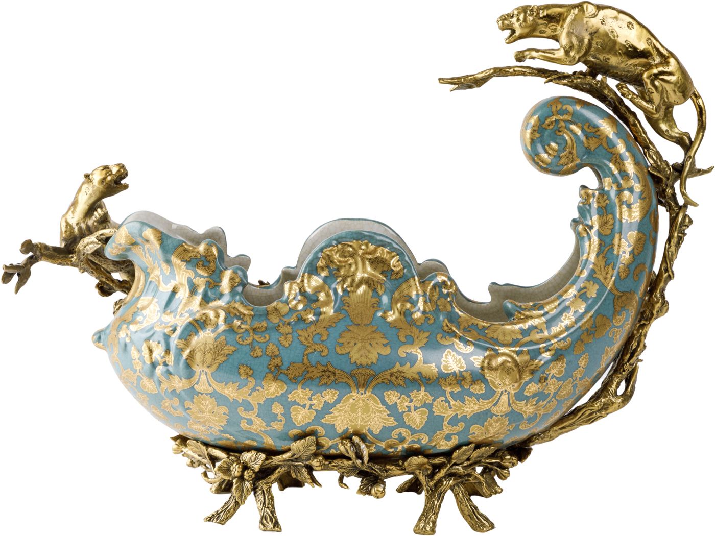 Чаша для фруктов с леопардами Glasar 31G2210/D909HC/NB4199