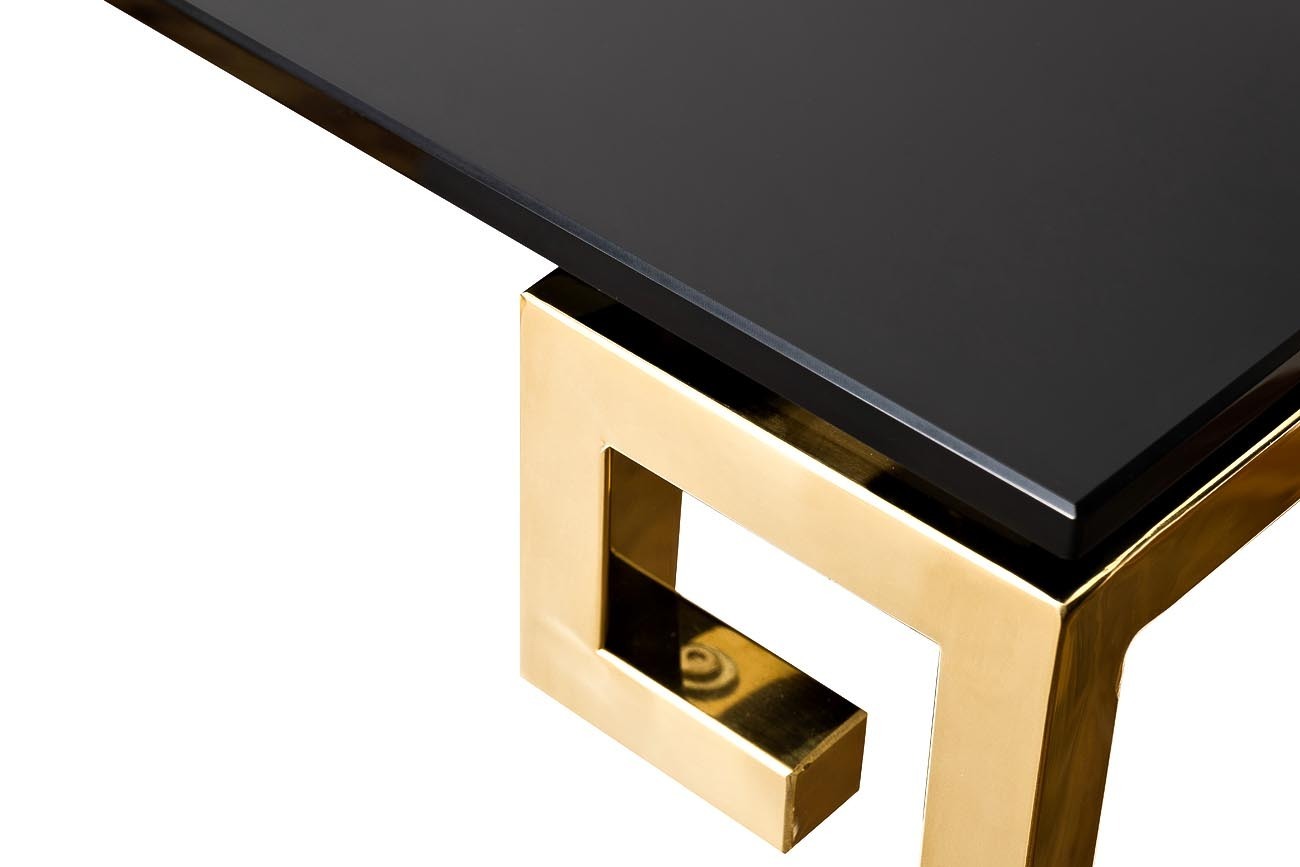 Консоль черное стекло/золото Garda Decor 13RXC3049-GOLD