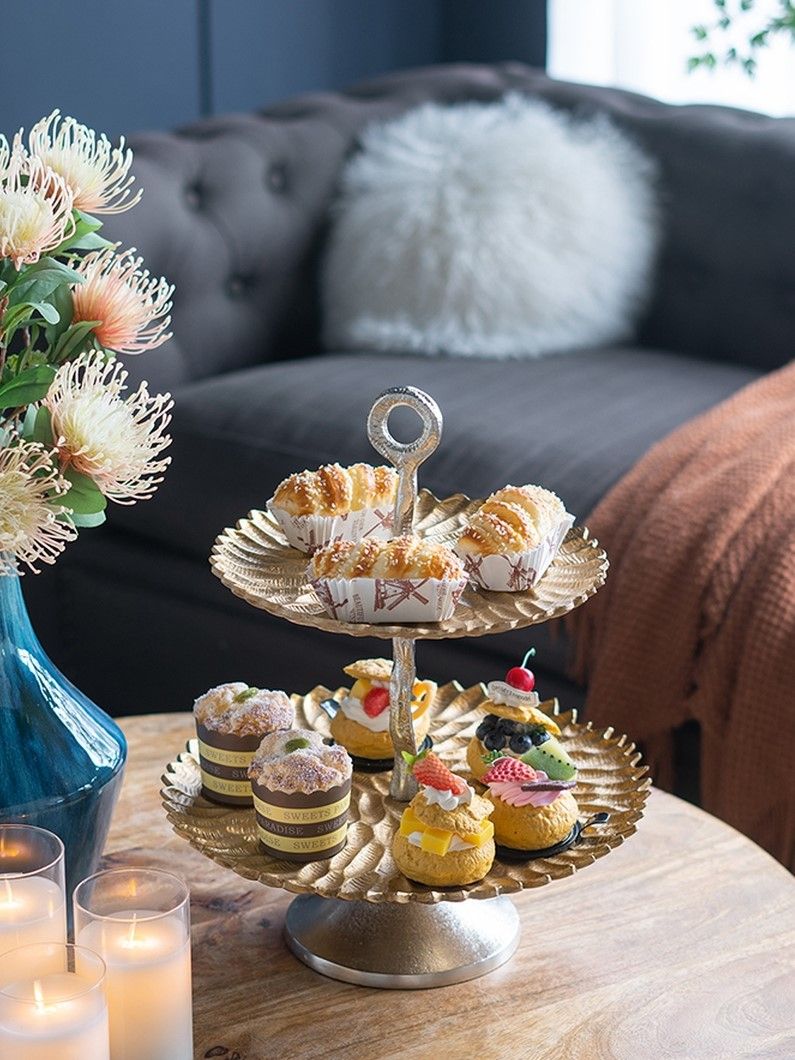 Блюдо сервировочное двухъярусное Glasar 83768