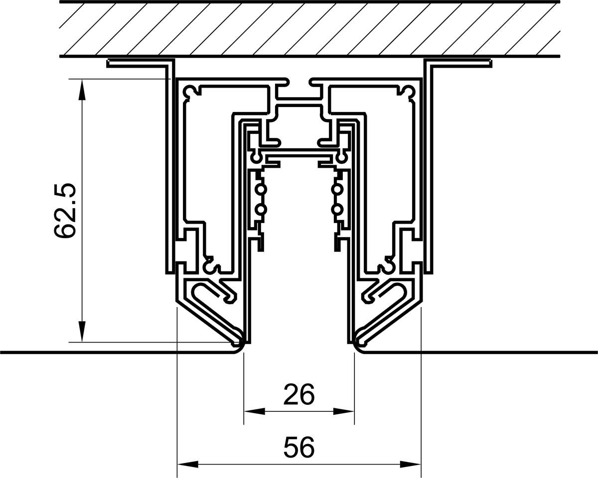 Шинопровод Donolux DLT2500InCB