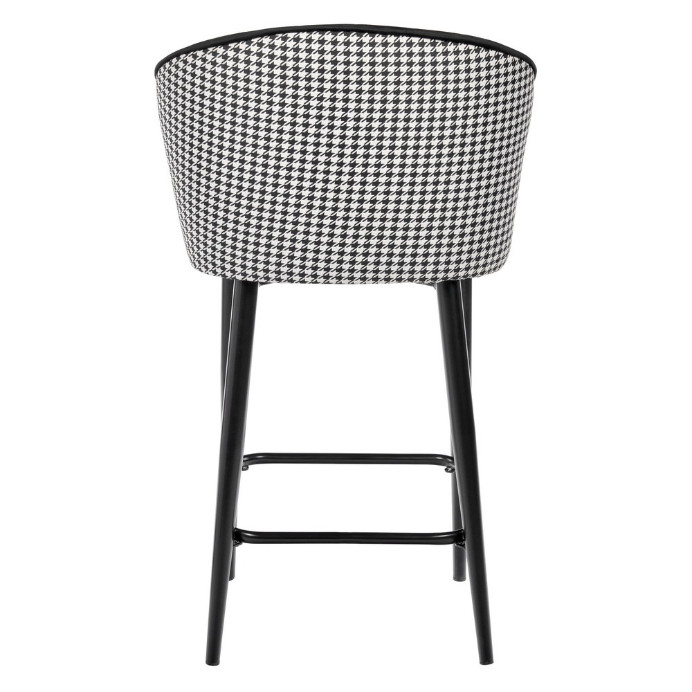 Стул полубарный Paola чёрный с жаккардом Bradex Home RF 0263