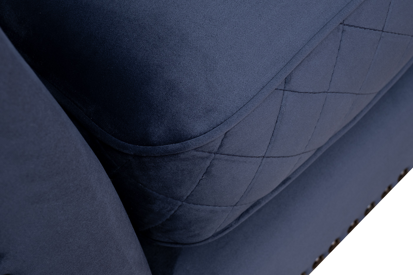 Диван-кушетка Sorrento правый велюровый темно-синий Garda Decor SORRENTO-COUCH-Colt034