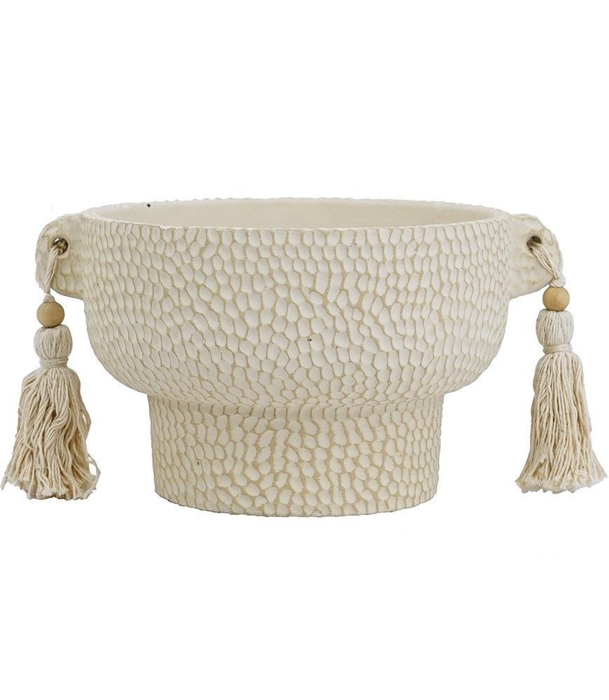 Кашпо с кисточками Glasar 460281