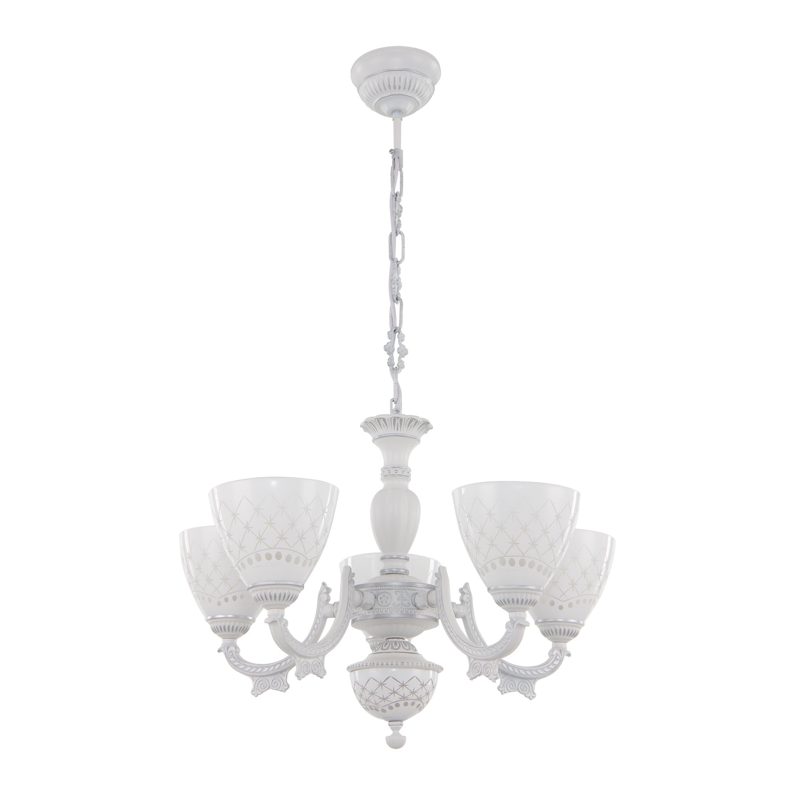 Люстра с плафонами 343837/5 WT+SL Arte Milano