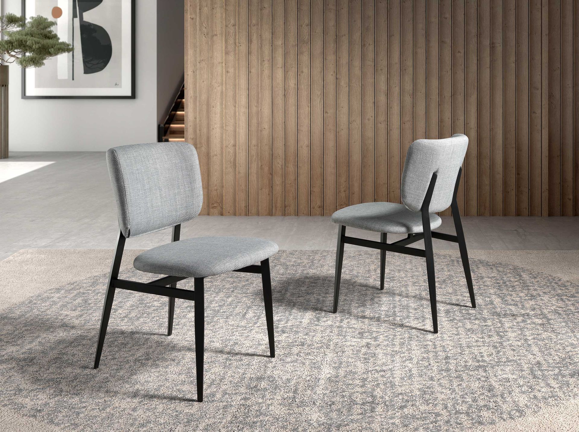 Стул 4147/DC928A светло-серый тканевый Angel Cerda