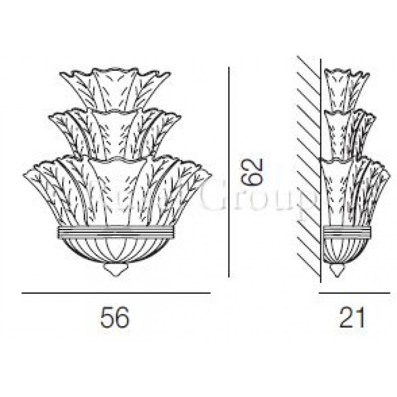 Настенный светильник Vistosi REDENTORE AP 15F P